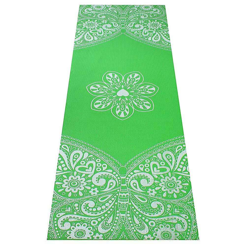 Strauss Meditation Butterfly Yoga Mat,  Green  5 mm 
