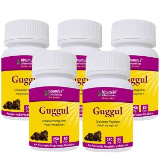 Bhumija Guggul (Pack of Five), 60 capsules