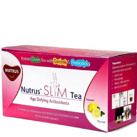 Nutrus Slim Tea (Pack of 3), 20 sachets/pack Lemon