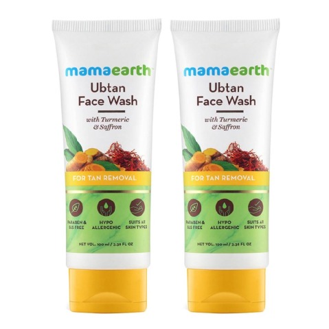 1 - Mamaearth Ubtan Face Wash (Pack of 2),  100 ml  with Turmeric & Saffron 