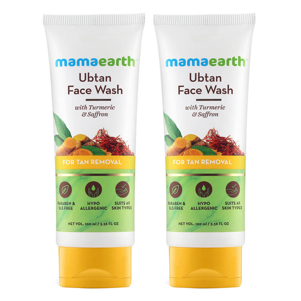 1 - Mamaearth Ubtan Face Wash (Pack of 2),  100 ml  with Turmeric & Saffron 