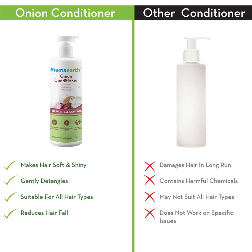 Benefit1 - Mamaearth Onion Conditioner,  400 ml  with Onion & Coconut Oil for Hair Fall Control 