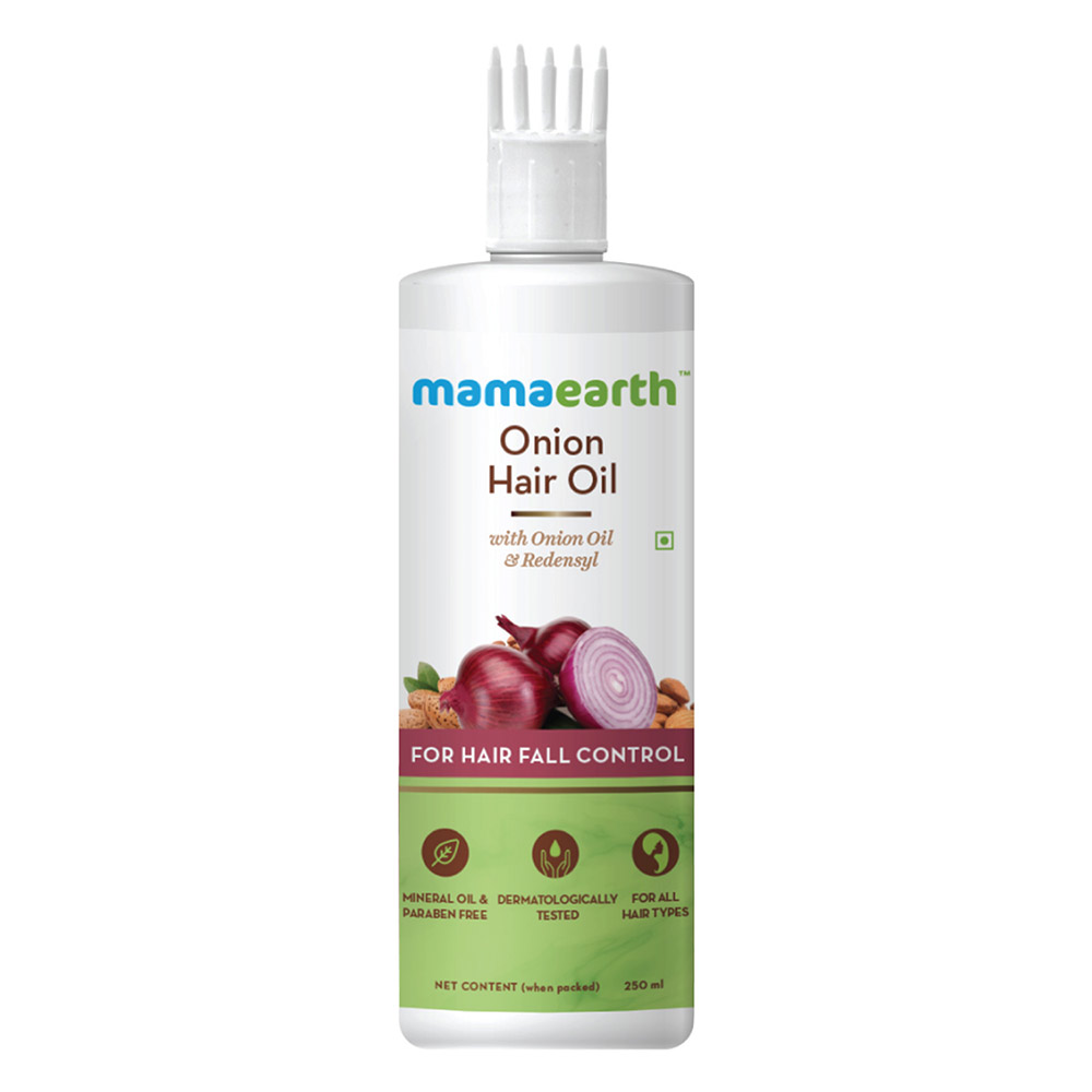 2 - Mamaearth Onion Hair Oil,  250 ml  with Onion Oil Redensyl for Hair Fall Control 