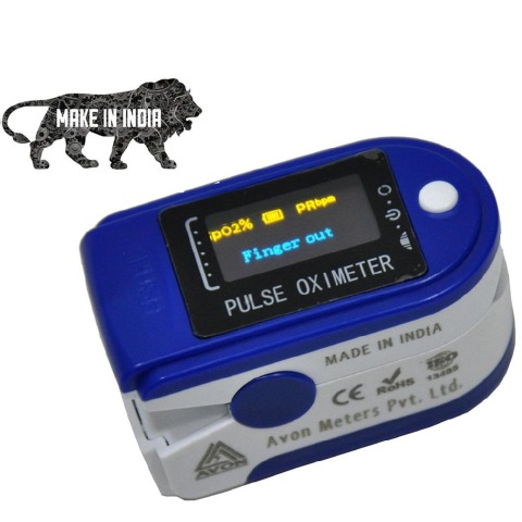 Fitup Life Pulse Oximetero,  White & Blue 