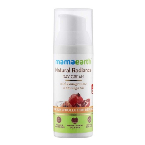 1 - Mamaearth Natural Radiance Day Cream,  50 ml  with Pomegranate and Moringa Oil 