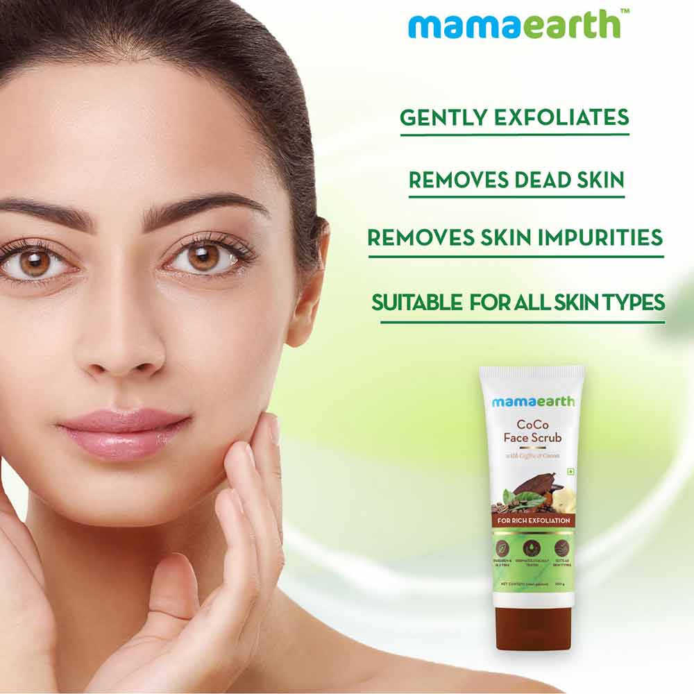 Benefit - Mamaearth CoCo Face Scrub,  100 g  with Coffee & Cocoa for Rich Exfoliation 