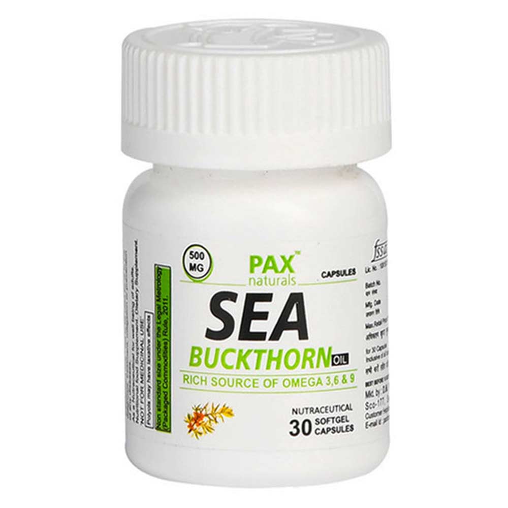 3 - PAX Naturals Sea Buckthorn Oil,  30 softgels 