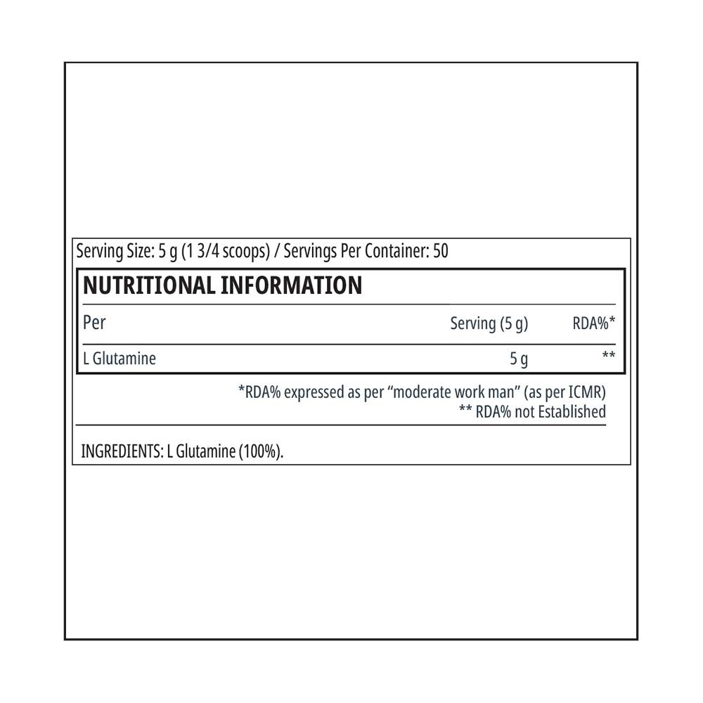 supplement - Myprotein L Glutamine,  0.55 lb  Unflavoured 