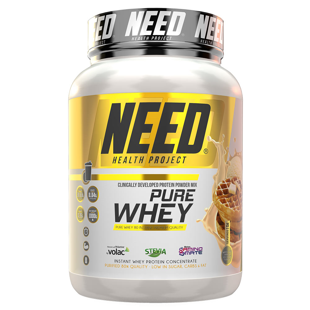 NEED Pure Whey,  2.2 lb  Waffle & Vanilla Ice Cream 