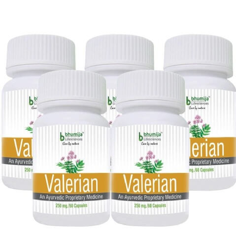 Bhumija Valerian (Pack of 5), 60 capsules Bhumija Valerian (Pack of 5), 60 capsules