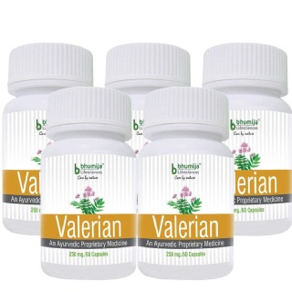 Bhumija Valerian (Pack of 5), 60 capsules