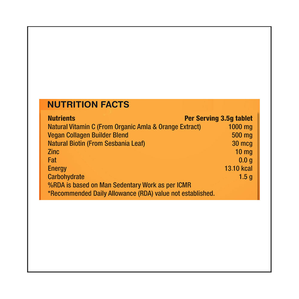 supplement - Doctor'S Choice Refuel Natural Vitamin C & Zinc,  20 tablet(s)  Orange 