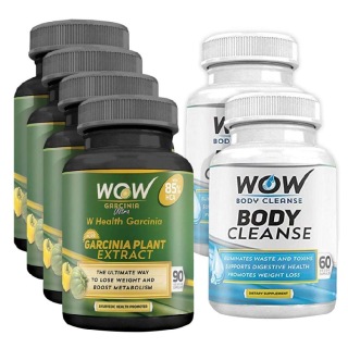 WOW Garcinia Plant Extract 85% HCA + Body Cleanse, 6 Piece(s)/Pack Unflavoured