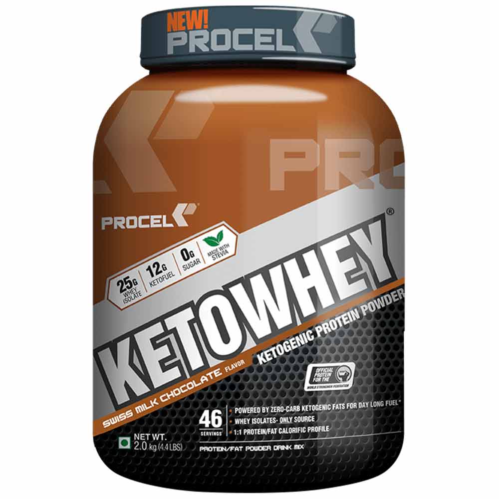 Procel Ketowhey Ketogenic Protein Powder,  4.4 lb  Swiss Milk Chocolate 
