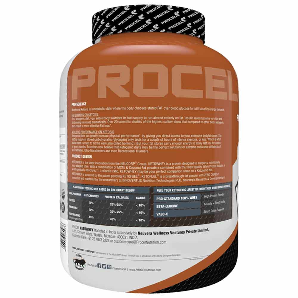 back - Procel Ketowhey Ketogenic Protein Powder,  4.4 lb  Swiss Milk Chocolate 