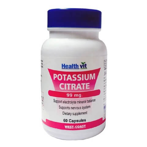 Healthvit Potassium Citrate 99mg, 60 capsules Healthvit Potassium Citrate 99mg, 60 capsules