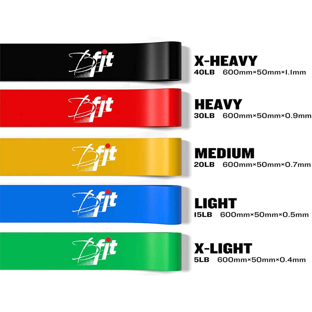 2 - B Fit USA Resistance Loop Bands (AB3218) Pack of 4,  Multicolor  Free Size 