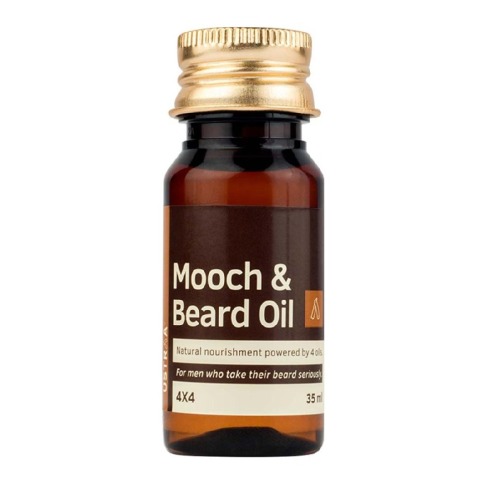 1 - Ustraa Mooch and Beard Oil 4x4, 35 ml Natural Nourishment