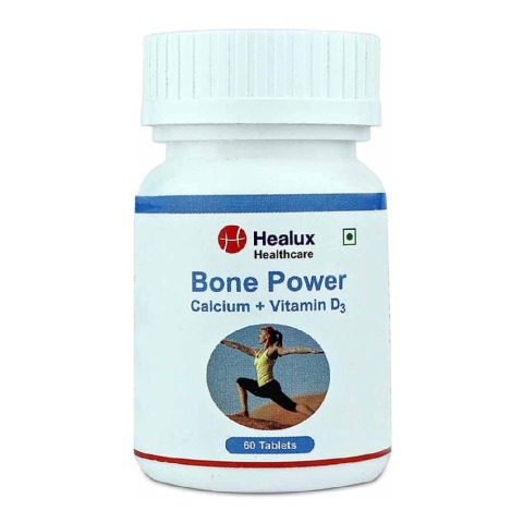 Healux Bone Power Calcium + Vitamin D3,  60 tablet(s)  Unflavoured 