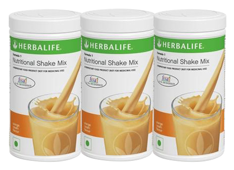 Herbalife Formula 1 Nutritional Shake Mix, 0.5 kg Orange Cream - Pack of 3
