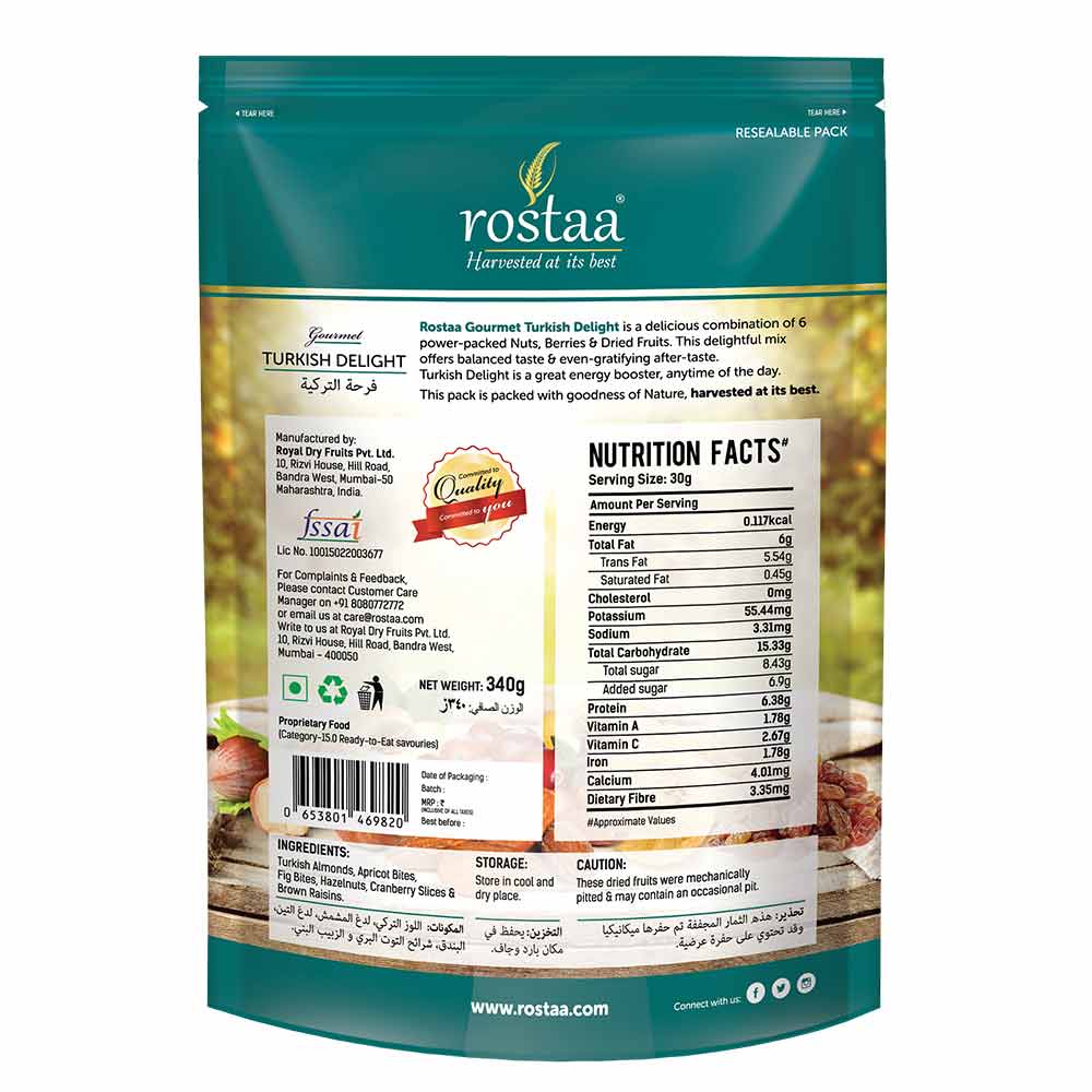 Back - Rostaa Turkish Delight,  340 g  Unflavoured 