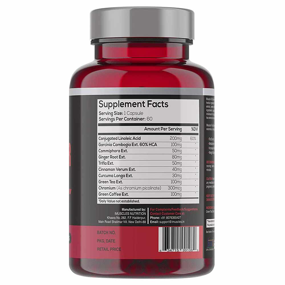 supplementinfo - iMuscles Nutrition Fat Burner,  60 capsules  Unflavoured 