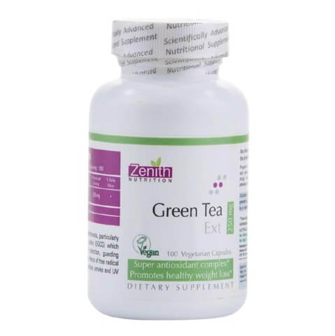 Zenith Nutrition Green Tea Extract (250 mg), 100 capsules Unflavoured Zenith Nutrition Green Tea Extract (250 mg), 100 capsules Unflavoured