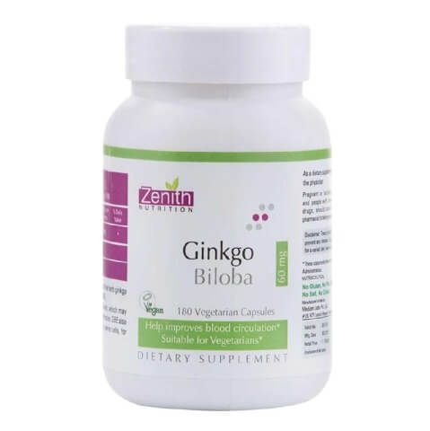 Zenith Nutrition Ginkgo Biloba, 180 veggie capsule(s) Zenith Nutrition Ginkgo Biloba, 180 veggie capsule(s)