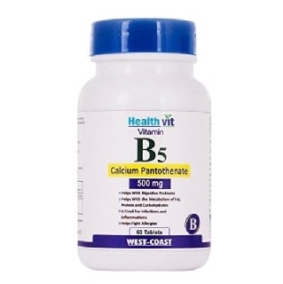 Healthvit Vitamin B5 Calcium Pantothenate (500 mg), Unflavoured 60 tablet(s)