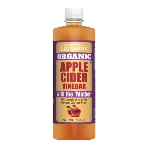 2 - HealthyHey Organic Apple Cider Vinegar with The Mother,  0.5 L  Unflavoured 