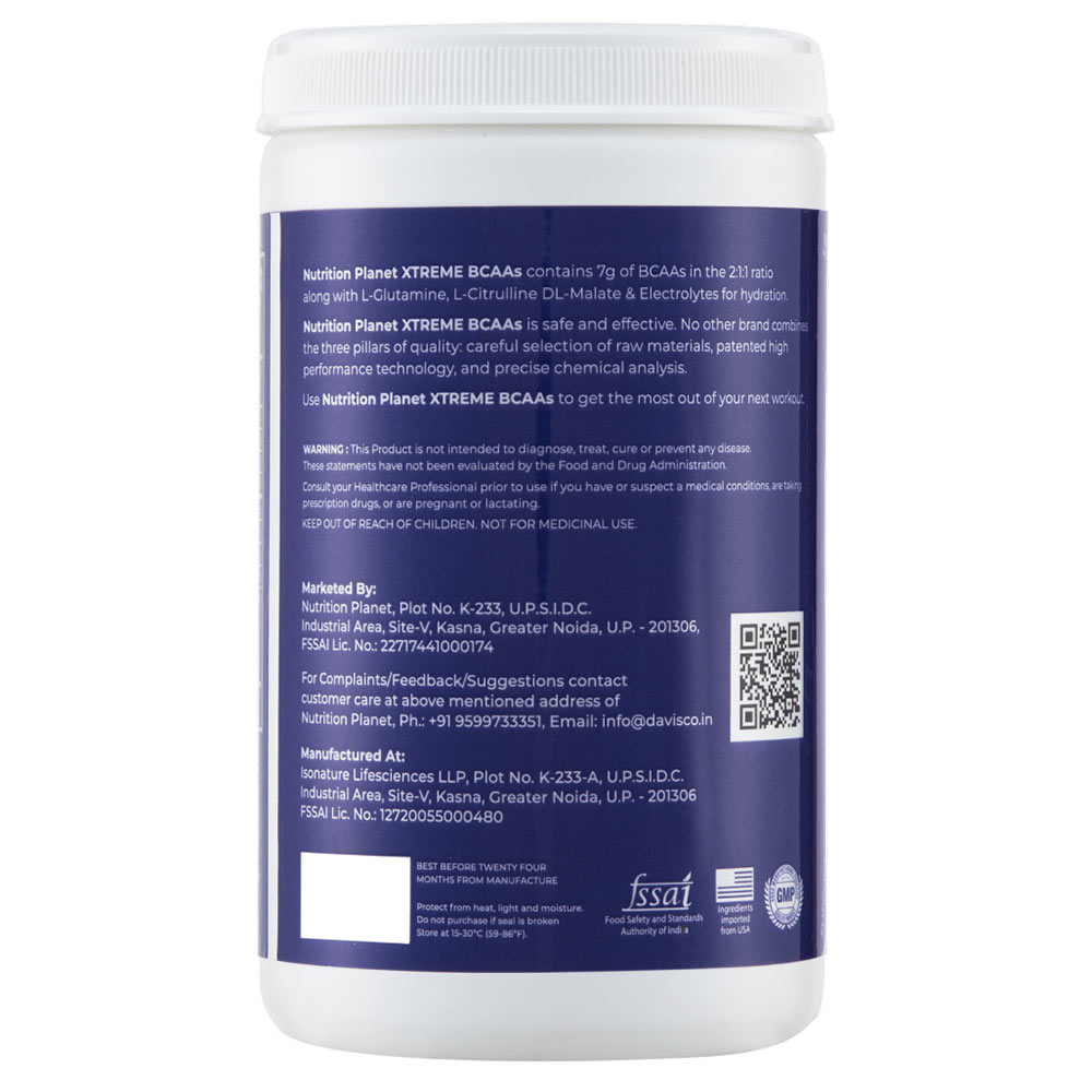 back - Nutrition Planet Xtreme BCAAs,  0.99 lb  30 Servings  Strawberry Kiwi Splash 