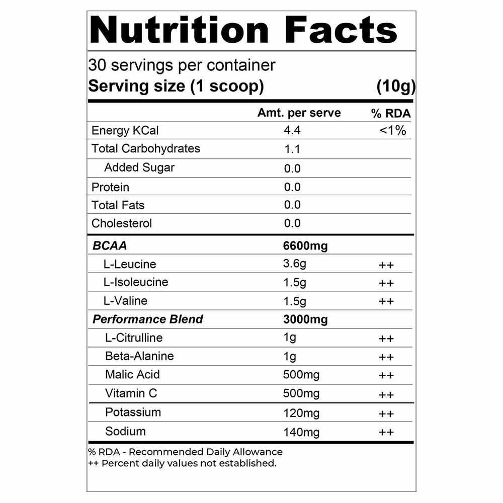 supplement - Muscle Asylum G6 BCAA,  0.66 lb  30 Servings  Litchi 