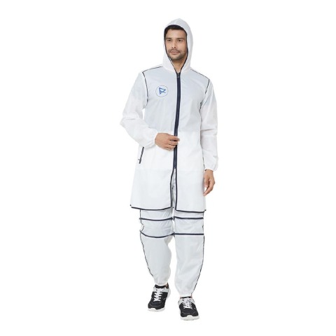 Zero Risque Fearless Fashion Hooded Coat, White Small