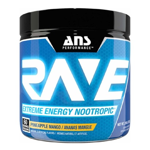 1 - ANS Performance RAVE Extreme Energy Nootropic,  0.46 lb  Pineapple Mango 