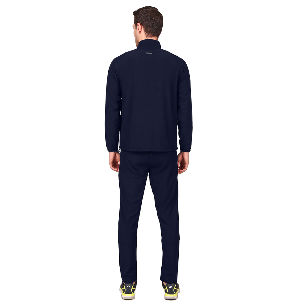 3 - Fitinc Men's Polycotton Regular Fit Track Suit with Two Zipper Pockets,  Navy Blue  Small 