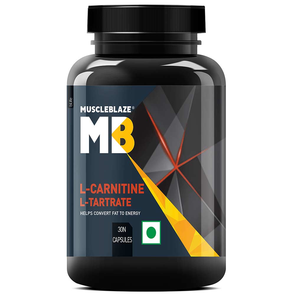 MuscleBlaze LCarnitine LTartrate [Fat Burner] 60 Capsules