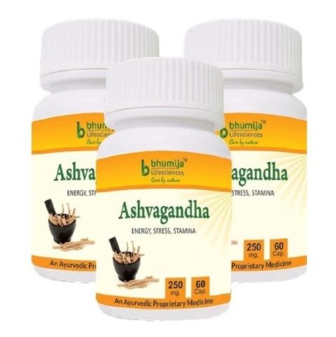 Bhumija Ashvagandha, 60 capsules - Pack of 3 Bhumija Ashvagandha, 60 capsules - Pack of 3