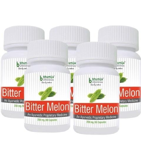 Bhumija Bitter Melon, 60 capsules - Pack of 5 Bhumija Bitter Melon, 60 capsules - Pack of 5