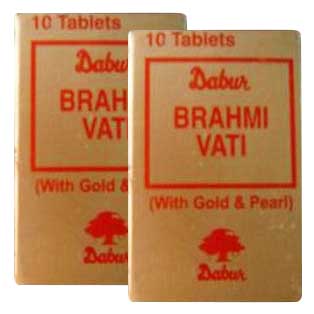 Dabur Brahmi Vati with Gold & Pearl,  10 tablet(s)  - Pack of 2