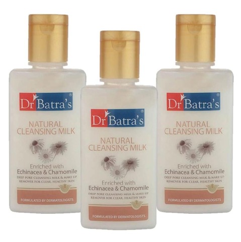 Dr Batra's Natural Cleansing Milk (Pack of 3),  100 ml  All Skin Type 