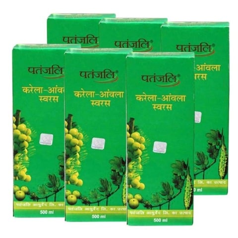 Patanjali Amla Juice - Pack of 6, Karela 0.5 L Patanjali Amla Juice - Pack of 6, Karela 0.5 L