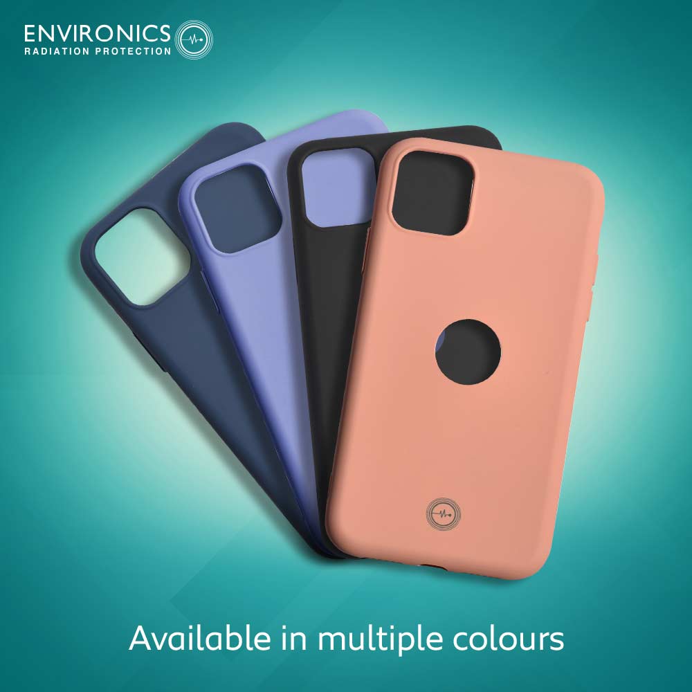 3 - Envirocover Silicon Back Cover for Apple iPhone XI,  with Radiation Protection Technology (Pink) 
