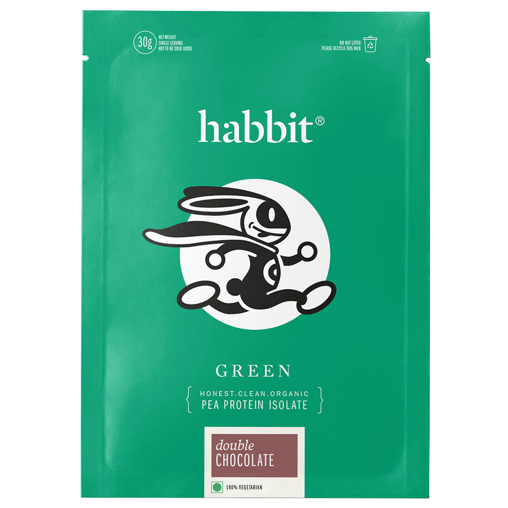 1 - Habbit Green Pea Protein Isolate,  0.99 lb  15 Servings, Double Chocolate 