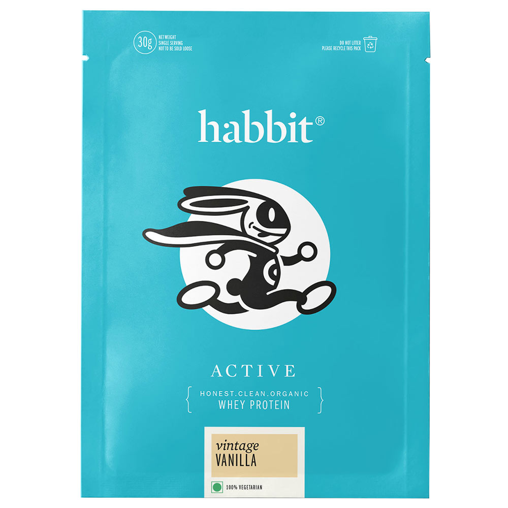 1 - Habbit Active Whey Protein Blend,  0.99 lb  15 Servings, Vintage Vanilla 