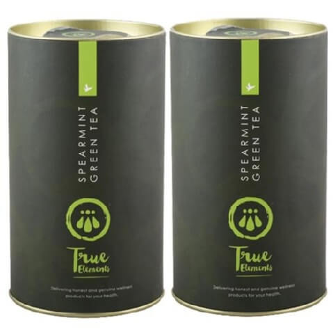 True Elements Spearmint Green Tea (Pack of 2) with Strainer, 100 g Natural True Elements Spearmint Green Tea (Pack of 2) with Strainer, 100 g Natural