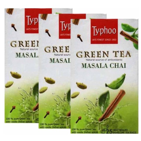 Typhoo Green Tea, 25 Piece(s)/Pack Masala - Pack of 3 Typhoo Green Tea, 25 Piece(s)/Pack Masala - Pack of 3
