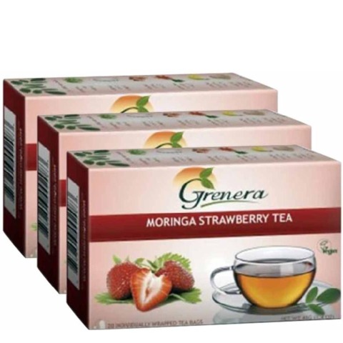 Grenera Moringa Tea, Strawberry 20 Piece(s)/Pack - Pack of 3 Grenera Moringa Tea, Strawberry 20 Piece(s)/Pack - Pack of 3