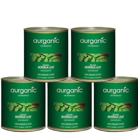 Aurganic Moringa Leaf, 100 g - Pack of 5 Aurganic Moringa Leaf, 100 g - Pack of 5