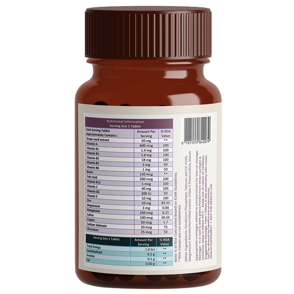 nutritioninfo - Krasaliwa Multivitamin,  30 tablet(s)  Grape Seed Pack of 2 