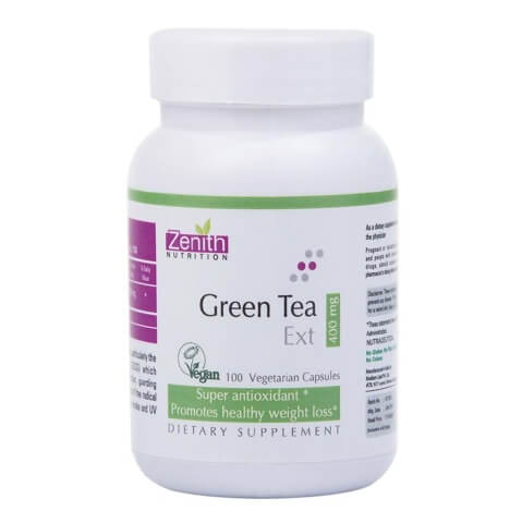 Zenith Nutrition Green Tea Extract (400 mg), 100 capsules Unflavoured Zenith Nutrition Green Tea Extract (400 mg), 100 capsules Unflavoured